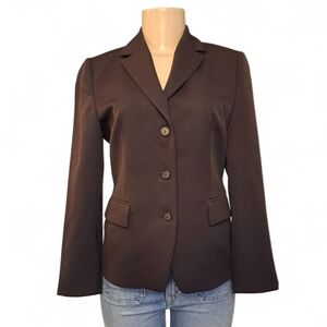 J.Crew Brown Tailored Wool Blazer Petite 2 (Estimated)